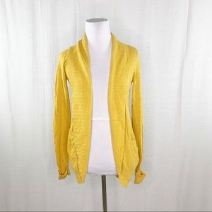 Silence + Noise mustard yellow open cardigan